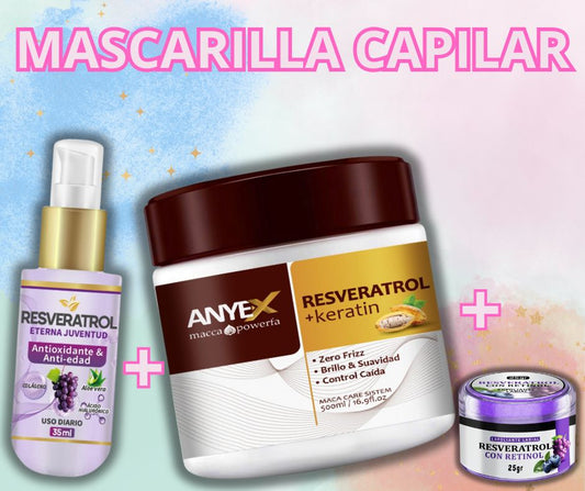 MASCARILLA RESVERATROL+SERUM+EXFOLIANTE