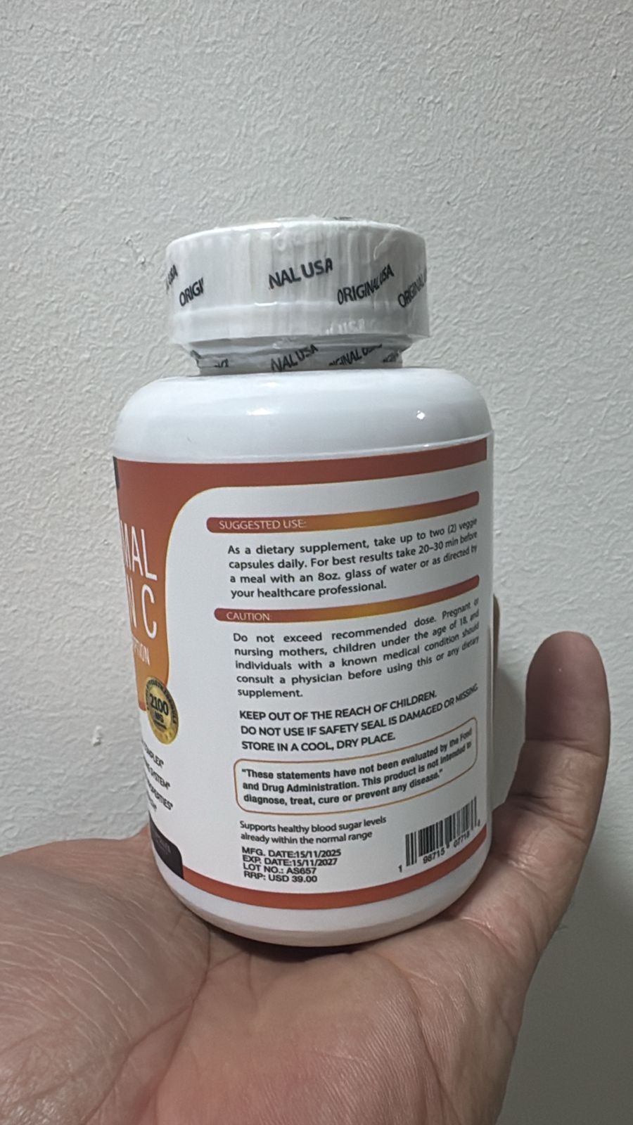 Vitamina C liposomal, Importado 60 CAP✅