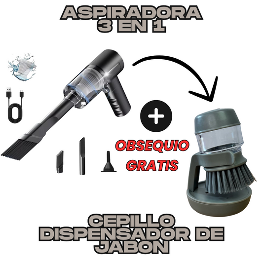 Aspiradora inalambrica 3 en 1 + Obsequio gratis