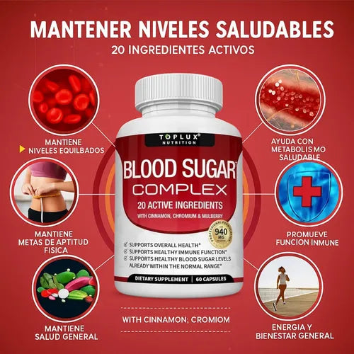 BLOOD SUGAR COMPLEX – CONTROL DEL AZUCAR EN LA SANGRE🩸 PAGUE 1 LLEVE 2