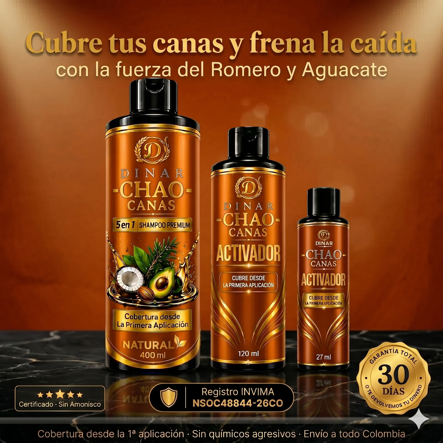 CHAO CANAS 5 EN 1, CON BIOTINA Y AGUACATE, PAGA 1 Y LLEVA 3 PRODUCTOS; CHAMPÚ, TRATAMIENTO Y ACTIVADOR