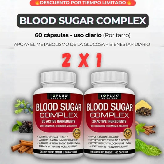 BLOOD SUGAR COMPLEX – CONTROL DEL AZUCAR EN LA SANGRE🩸 PAGUE 1 LLEVE 2