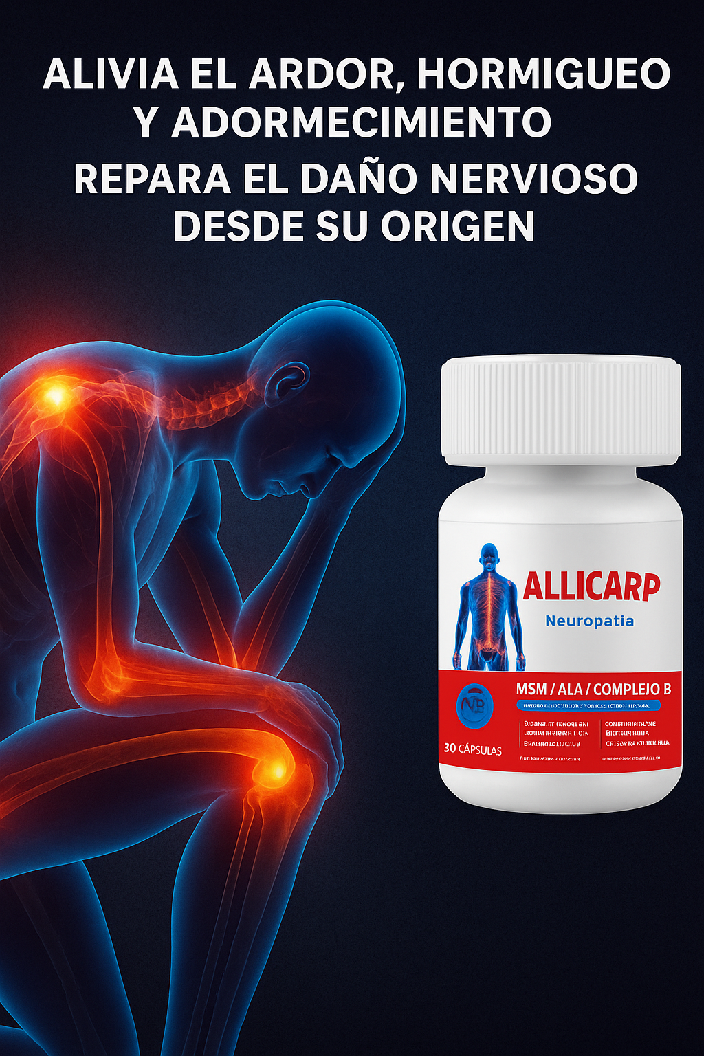 ALLICARP SUPLEMENTO PARA ARTICULACIONES FLEXIBLES Y ACTIVAS, IMPORTADO✅