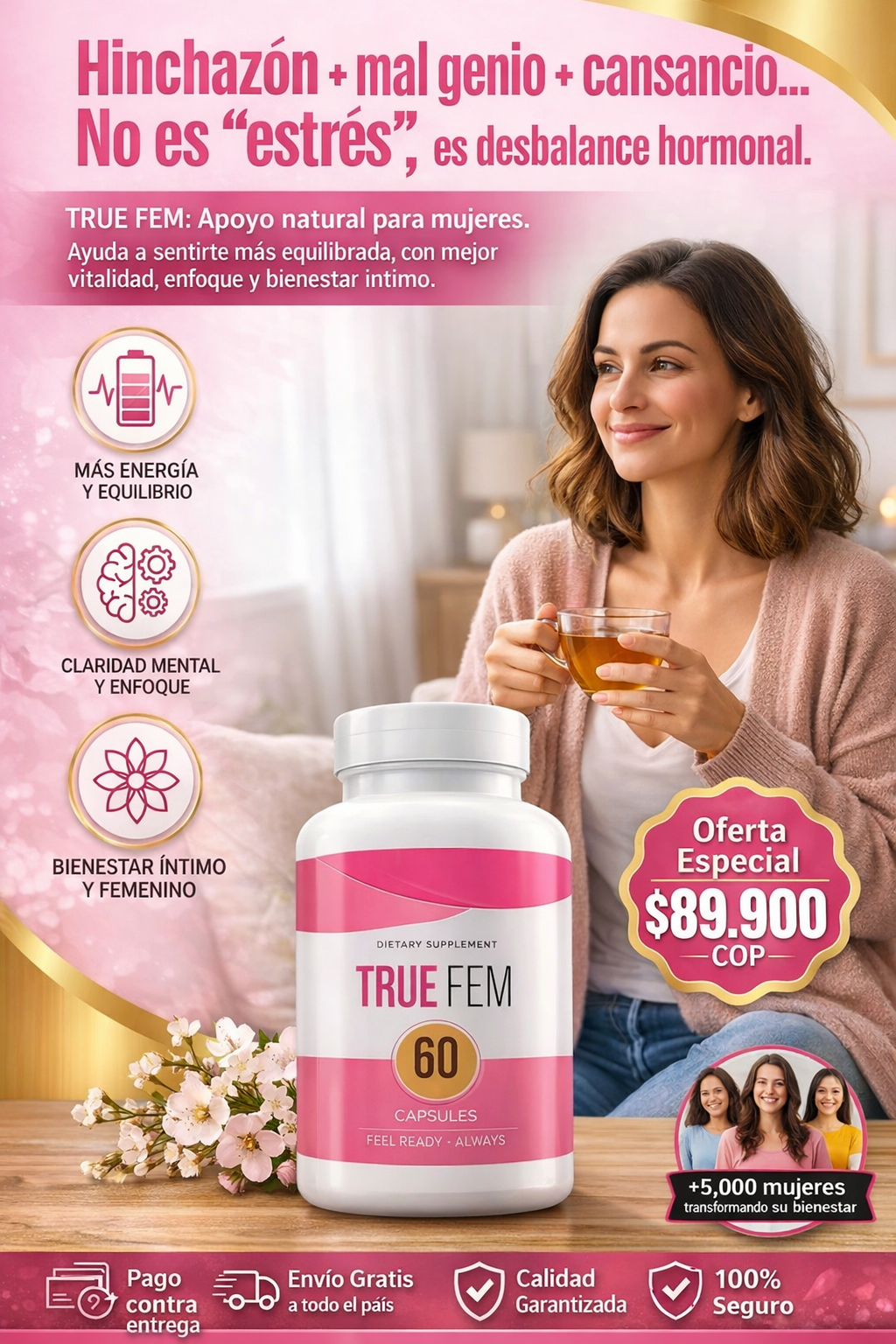 TRUE FEM BALANCE, bienestar y salud femenina 60 CAP✅