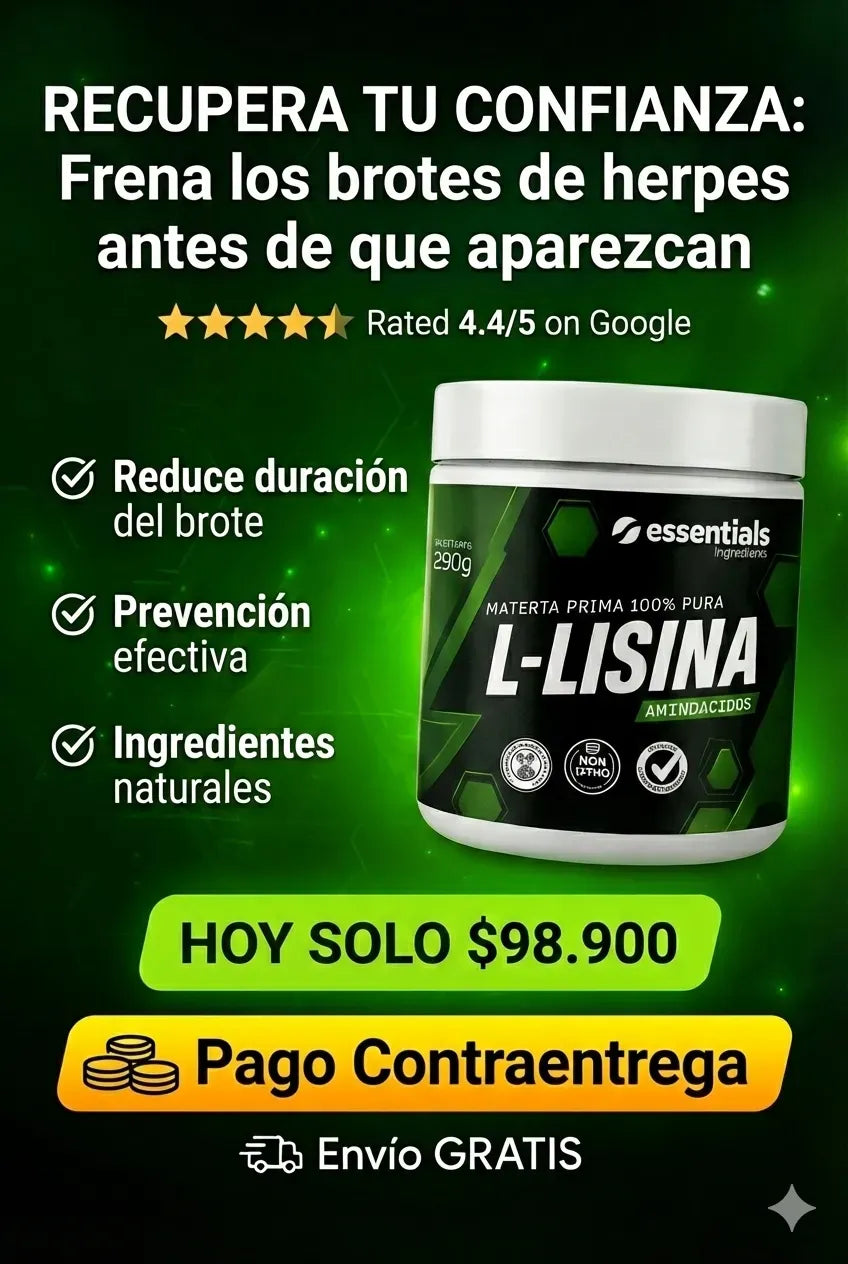 L-Lisina Natural Premium – Previene y Controla Brotes de Herpes®️
