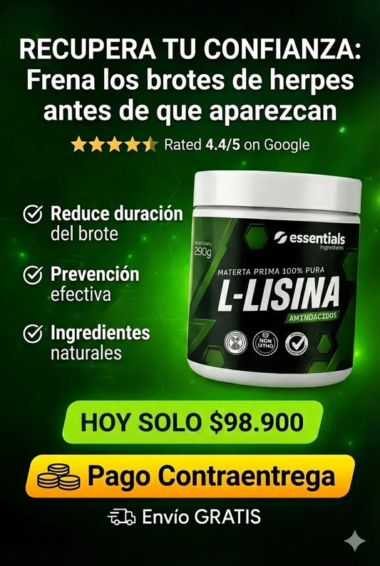 L-Lisina Natural Premium – Previene y Controla Brotes de Herpes®️